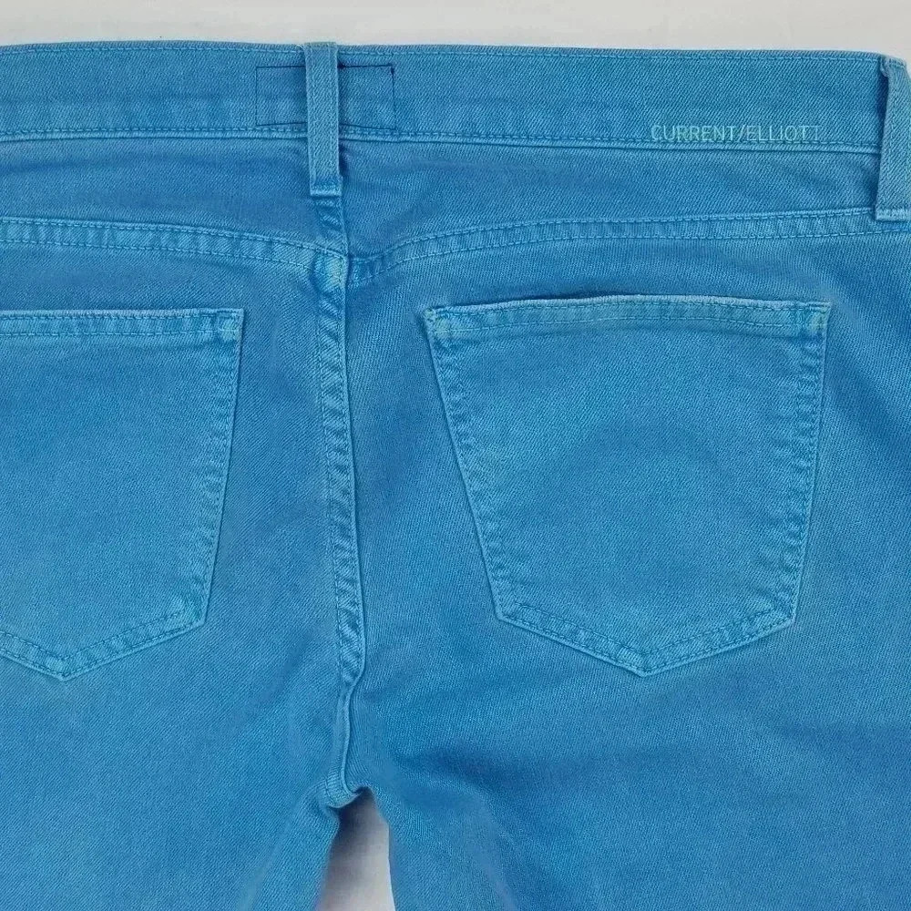 Current/Elliott Vibrant Blue Boyfriend Jeans